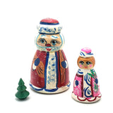 Santa and Mrs Clous nesting doll set