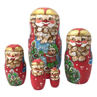 Santa nesting dolls set