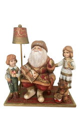 One of a kind Russian Santa with children scene