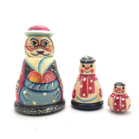 Santa snowman nesting doll set