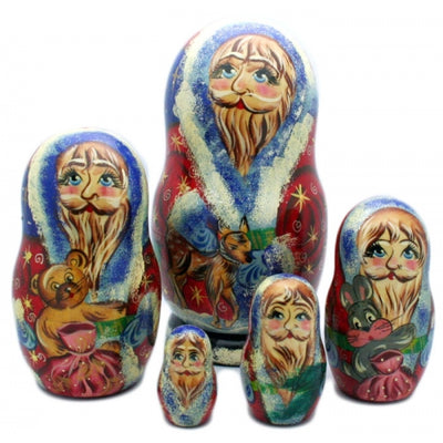 Santa Reindeer Nesting Doll Set