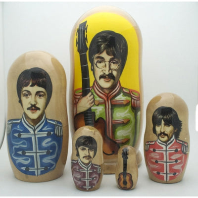 Sergeant Pepper Beatles Nesting Doll 7" Tall