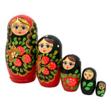 Russian nesting dolls black and red