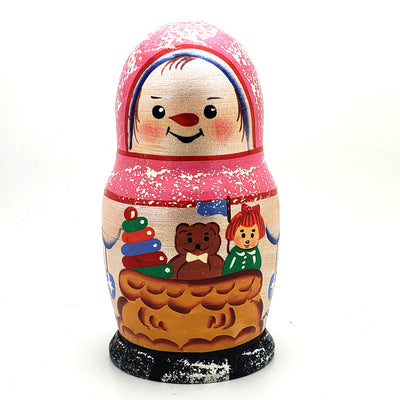 Snowman russian stacking doll