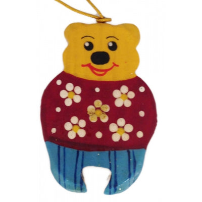 Teddy Bear Wooden Ornament