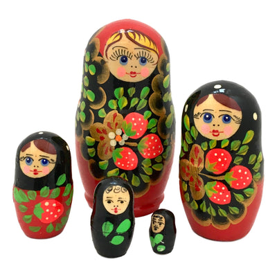 Matryoshka with strawberry design