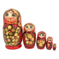 Red Russian nesting dolls 