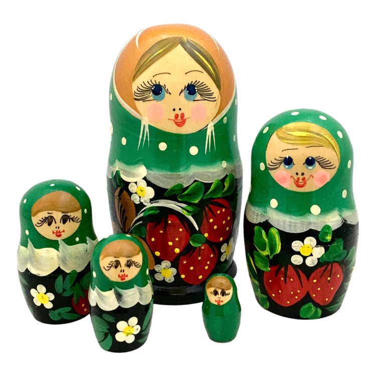 Russian nesting dolls green