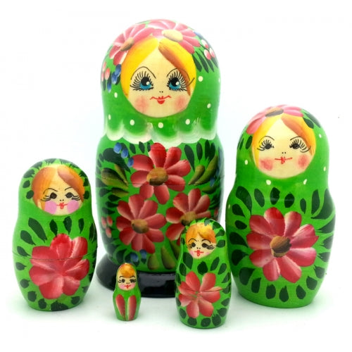 Traditional Green Nesting Doll