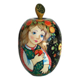 Apple Shape Russian Doll Unique Artwork Signed BuyRussianGifts Store