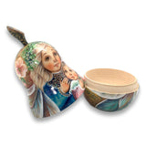Unique Shape Pear Russian Nesting Box “Mother with Child” BuyRussianGifts Store