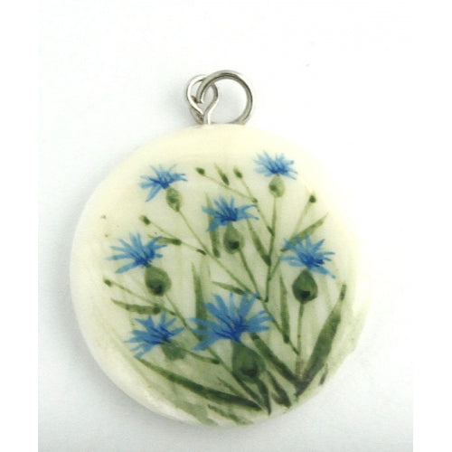 Wild Flowers Hand Painted Small Pendant