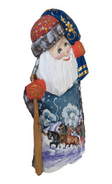 Wooden Russian santa figure