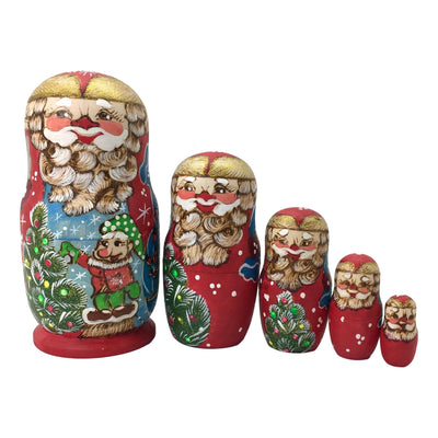 Wooden Santa dolls 