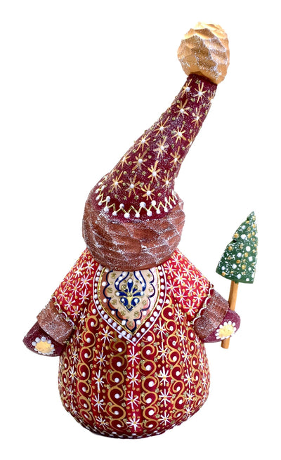 Russian Father Frost wooden figurine 