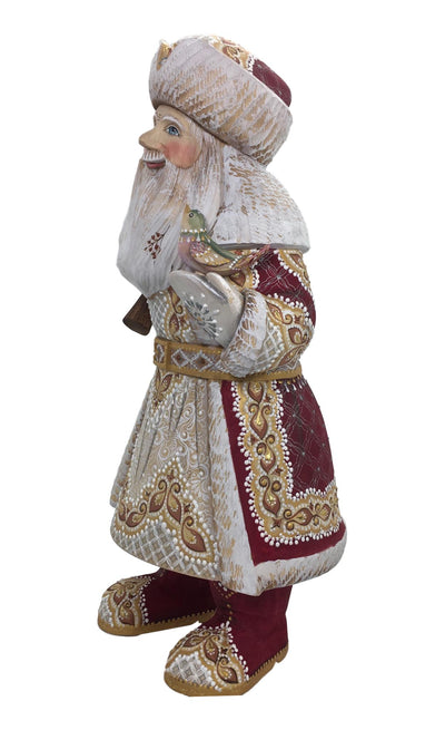 Authentic Russian Santa with bird 
