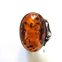 classic large amber ring