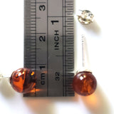 amber stud earrings