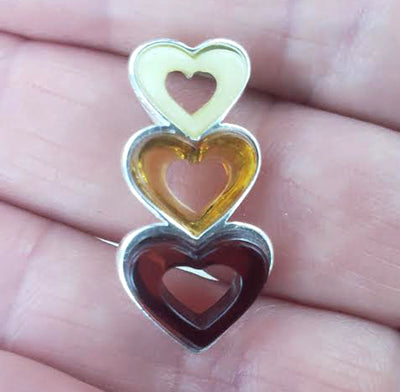 multicolor amber heart