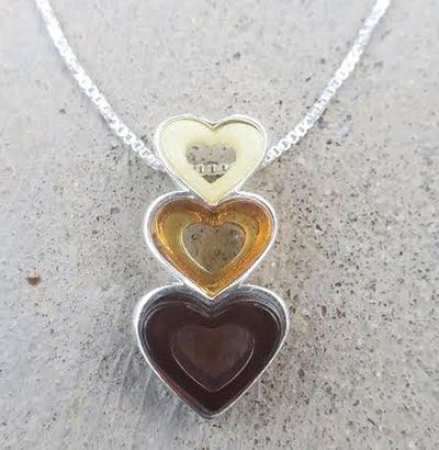 Amber heart necklace