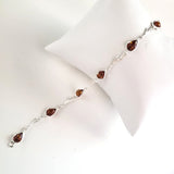 Elegant Amber with Sterling Silver Link Bracelet BuyRussianGifts Store