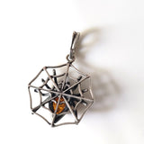 back of the spider web pendant