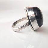 baltic dark cherry amber silver ring