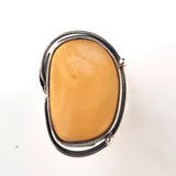 custom made classic butterscotch amber ring