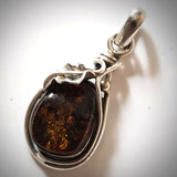 antique amber pendant