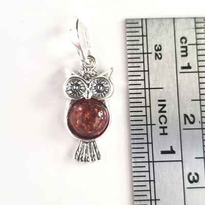 sterling silver owl pendant