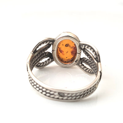 925 silver amber ring