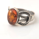 handcrafted amber ring