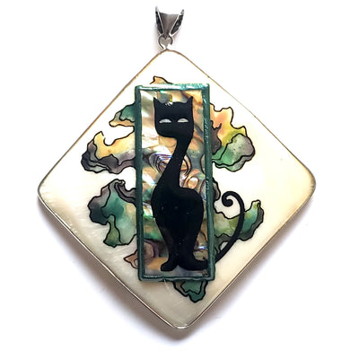 black cat pendant