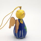 Blue Angel with gold wings ornament