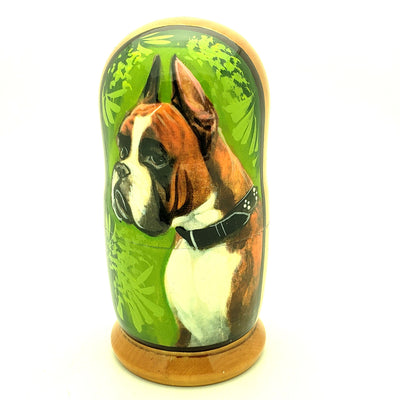 Boxer Puppy Nesting Doll Set 4" Tall