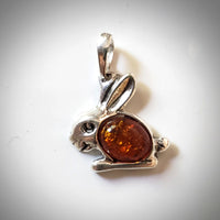 bunny rabbit sterling silver pendant