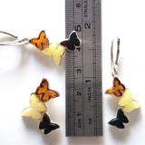 butterfly pendant earrings jewelry set