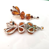 Butterfly Honey Amber & Sterling Silver Earrings BuyRussianGifts Store