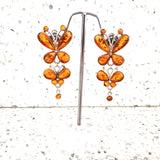 large long butterfly earrings