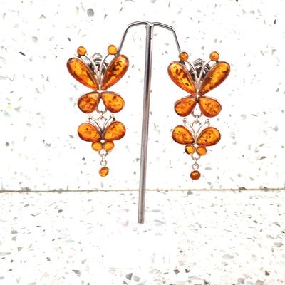 large long butterfly earrings