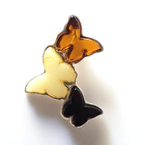 multicolor amber butterfly pendant