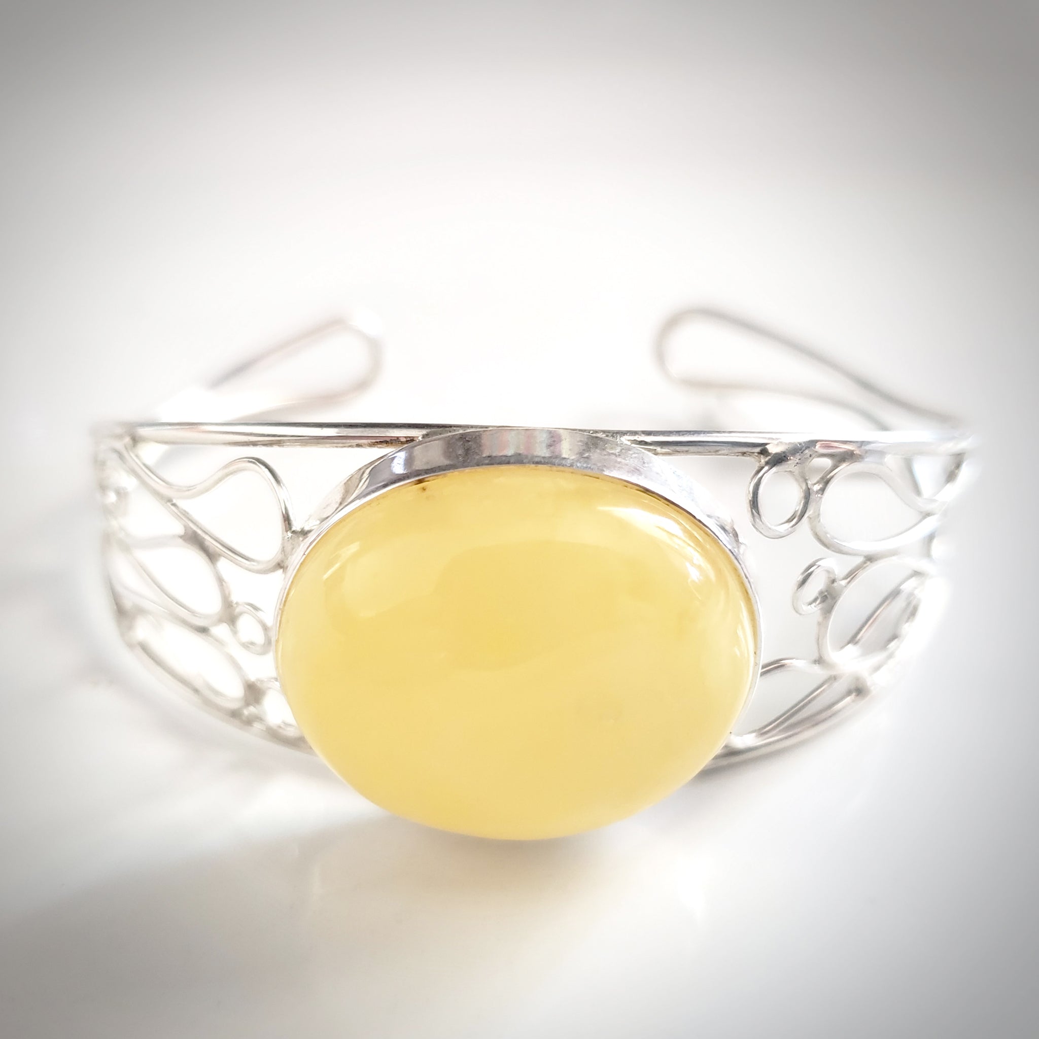 Butterscotch Amber sterling silver bangle outlet bracelet