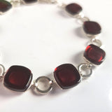 modern cherry red amber beads amber bracelet