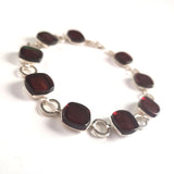 925 silver bracelet with cherry amber