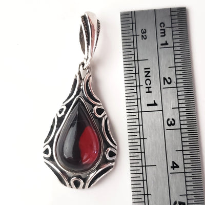 Cherry Amber & Sterling Silver Antique Pendant BuyRussianGifts Store