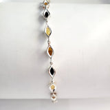 Classic Multicolor Amber with Sterling Silver Bracelet. BuyRussianGifts Store