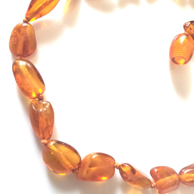 cognac natural amber kids necklace