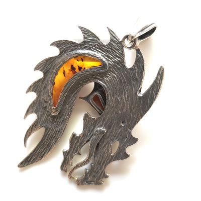 silver dragon pendant