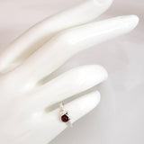 pinky silver amber ring