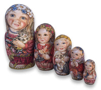 Russian children authentic nesting dolls 